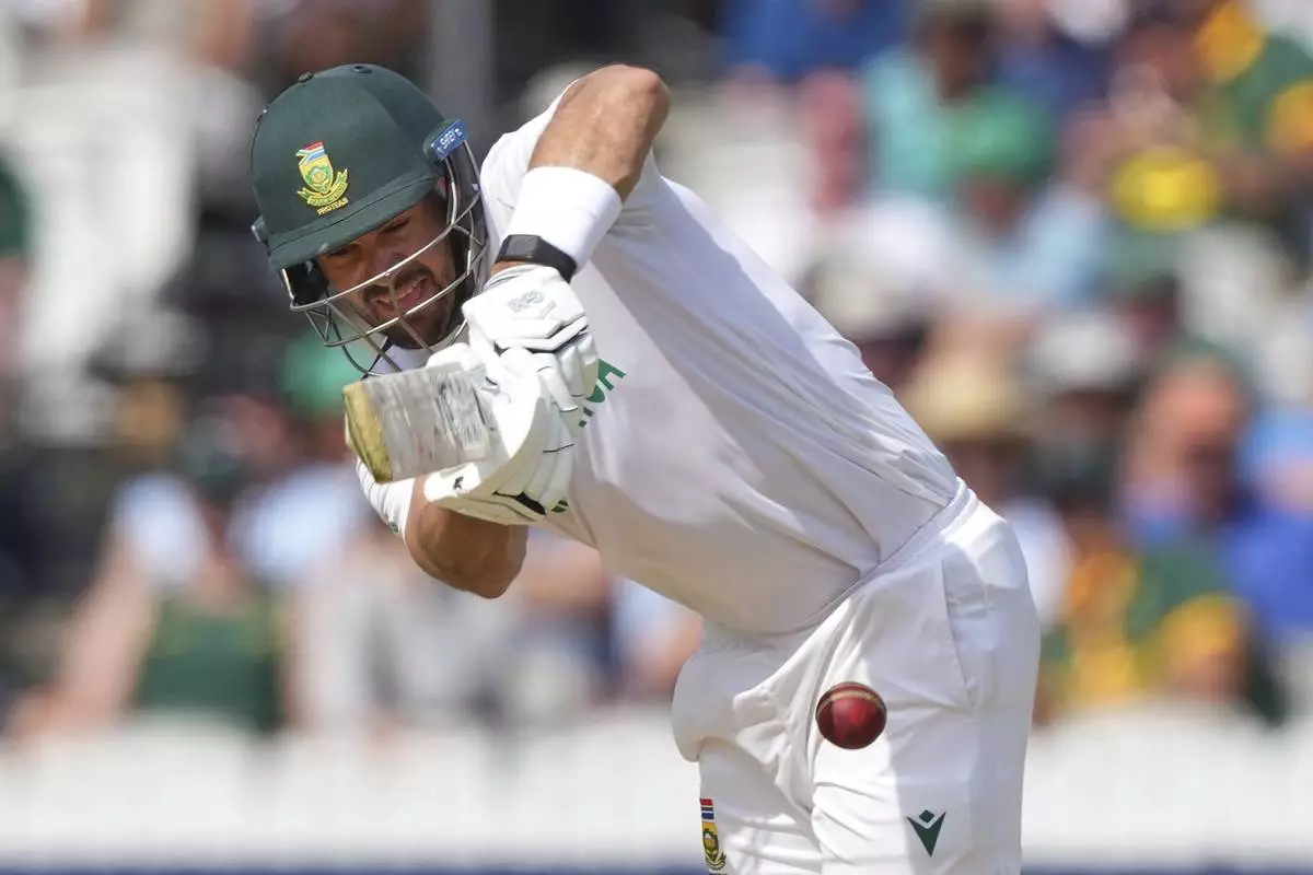 South Africa's Aiden Markram plays a shot on day three of the World Test Championship final between South Africa and Australia at Lord's cricket ground in London, Friday, June 13, 2025. (AP Photo/Kirsty Wigglesworth)