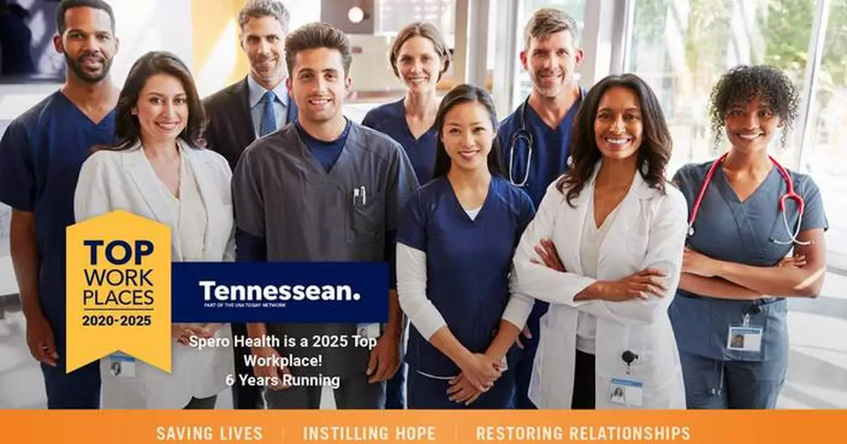 Spero Health Celebrates Sixth Straight Year as a Top Workplace and World-Class Patient Satisfaction