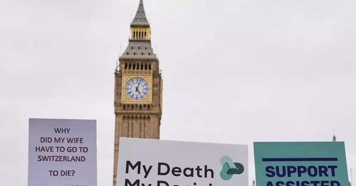 UK lawmakers back a bill to allow terminally ill adults to end their lives