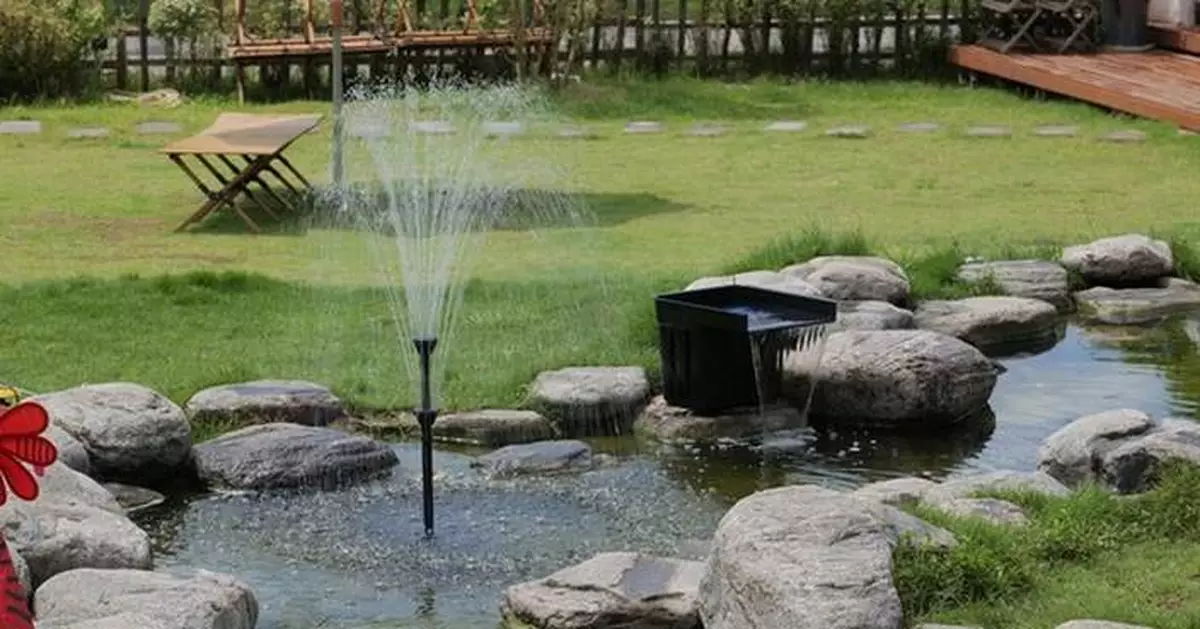 Poposoap combines garden pond water feature sets for Father's Day