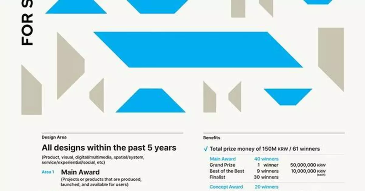 Final Call for Entries: Submission Deadline Nears for the Seoul Design Award 2025