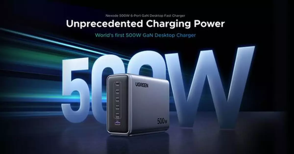 UGREEN Launches the Latest Addition to the Nexode Series: The World's First 500W GaN Charger