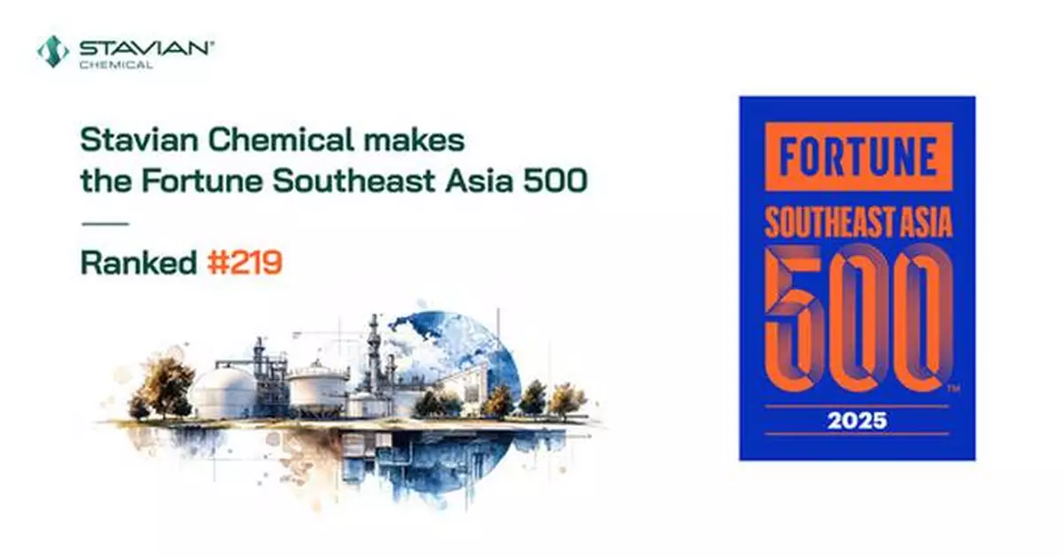 Stavian Chemical Named to 2025 Fortune Southeast Asia 500 List