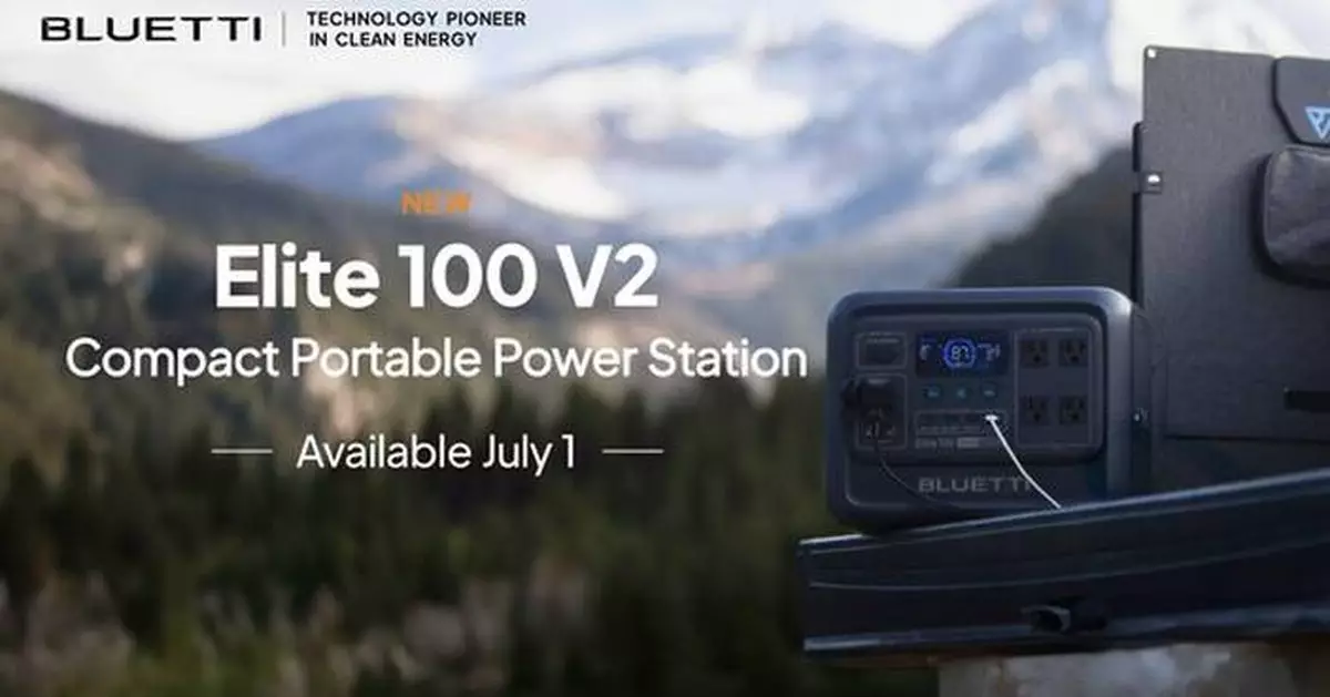 BLUETTI Takes Portable Power Further with Elite 100 V2, Following AC180's Reliable Footsteps