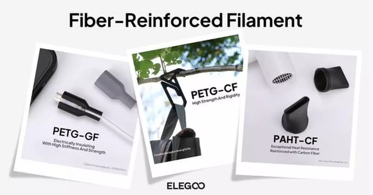Elegoo Launches Fiber-Reinforced Filament Series for Stronger, Smarter, More Versatile FDM 3D Printing