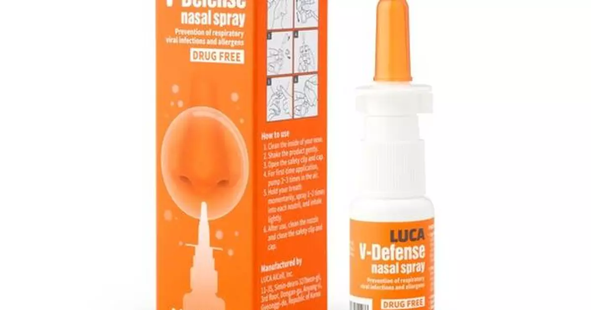 Drug-Free Nasal Spray LUCA V-Defense Creates a Protective Shield Against Viruses and Allergies