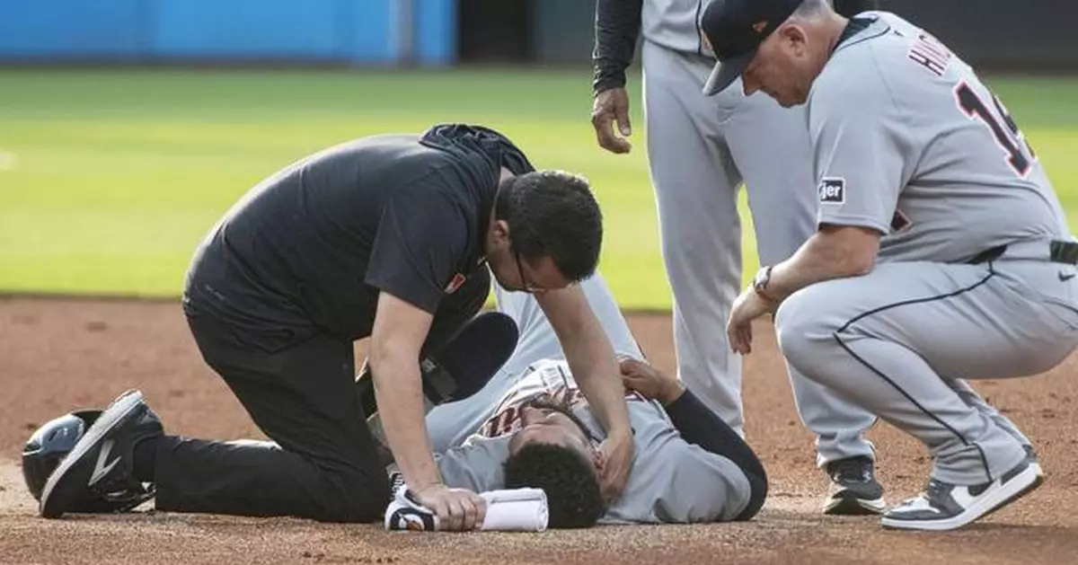 Detroit All-Star Gleyber Torres exits game at Cleveland after taking elbow to the neck