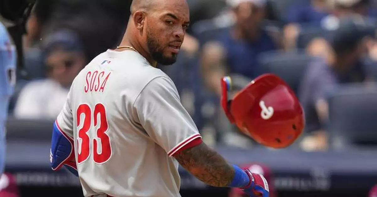 Phillies' Sosa feeling better after collision leaves him with a bruised back