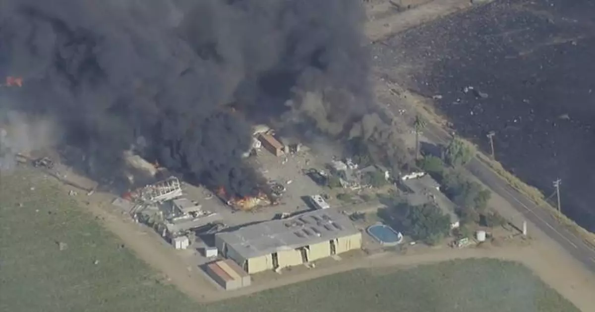 7 missing after explosion at California fireworks warehouse sets off massive blaze
