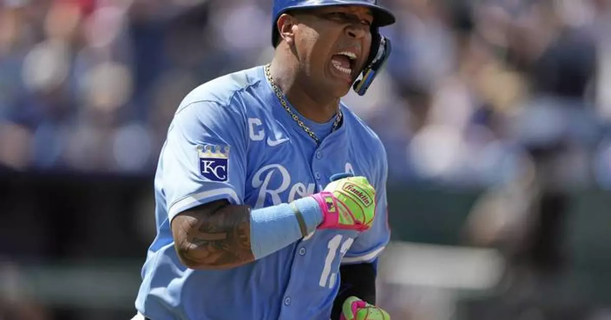 Perez's single in 10th lifts Royals over Braves 1-0. KC ties record by using 9 pitchers in shutout