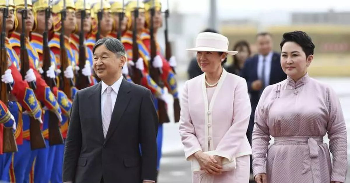 Japan's emperor begins a weeklong visit to Mongolia that will honor POWs