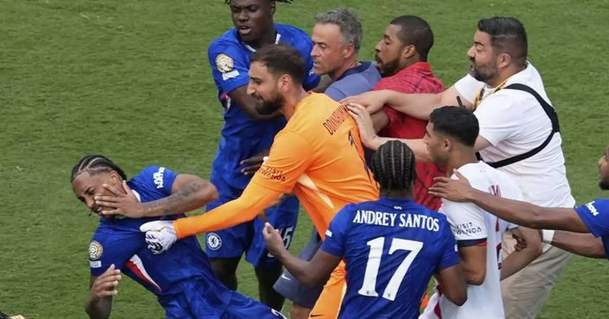 Scuffle breaks out at end of Club World Cup final as Luis Enrique, Donnarumma confront João Pedro