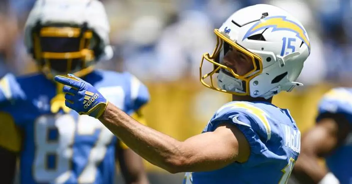 Chargers rave about wideout McConkey, with Harbaugh saying he's 'uncoverable' 1 on 1