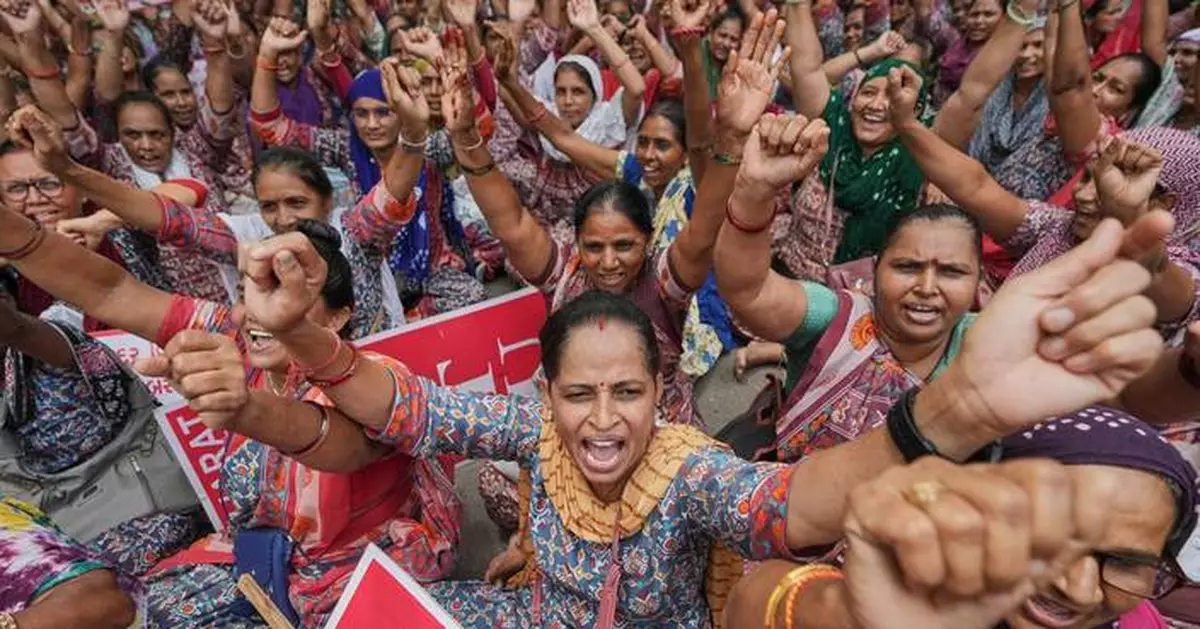Indian workers go on a daylong nationwide strike against Modi's economic reforms