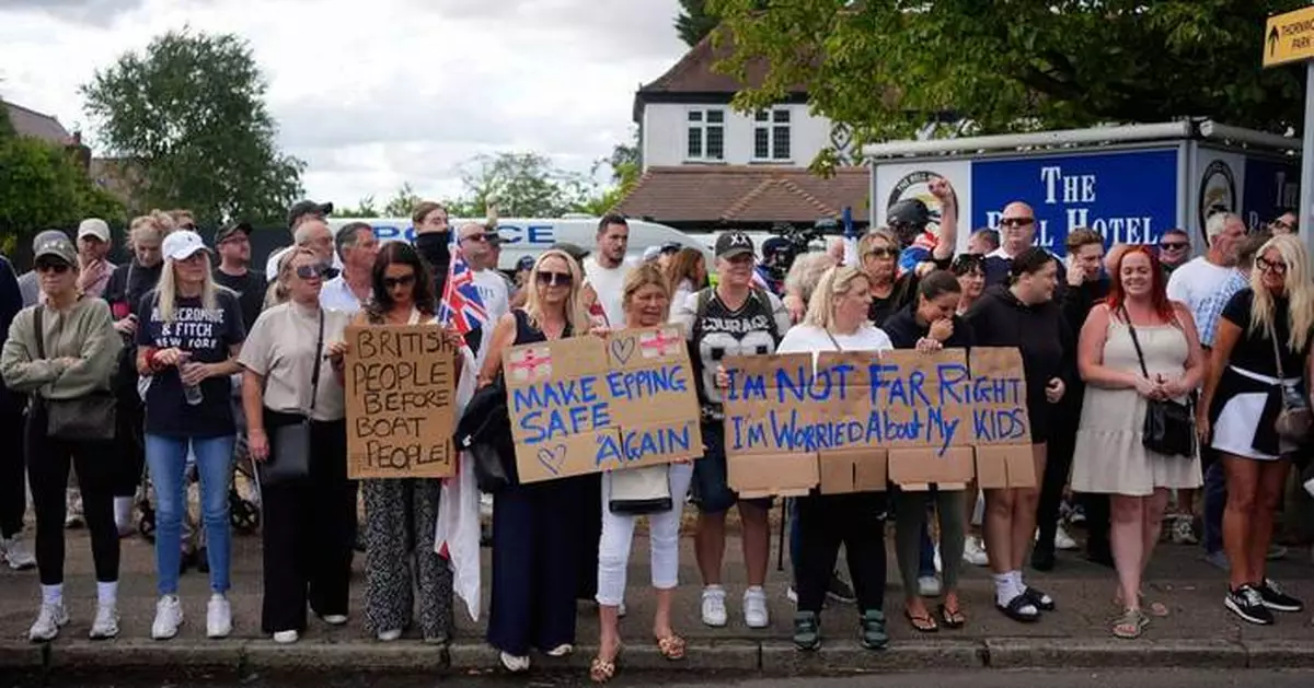 UK prosecutors say rocks and eggs thrown at police during asylum hotel protests