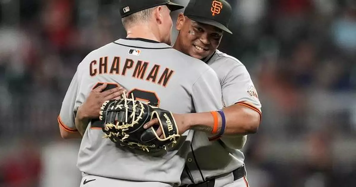 Rafael Devers starts at first base and helps Giants beat Braves 9-0 to snap 6-game skid