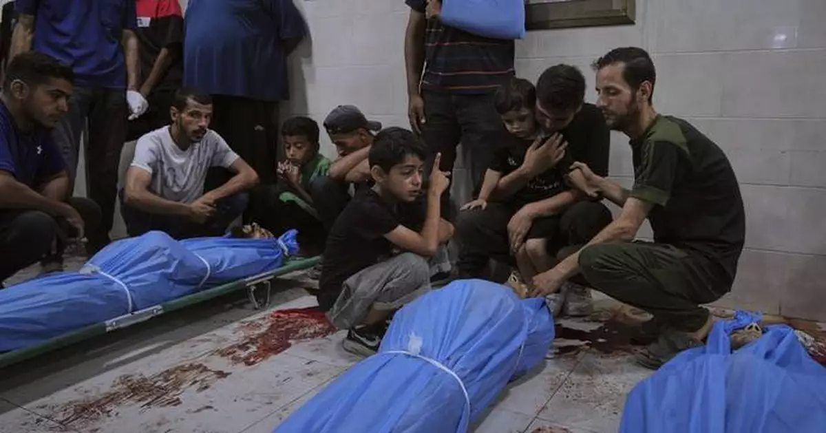 Photos show Palestinians mourning after people were killed in Israeli strikes