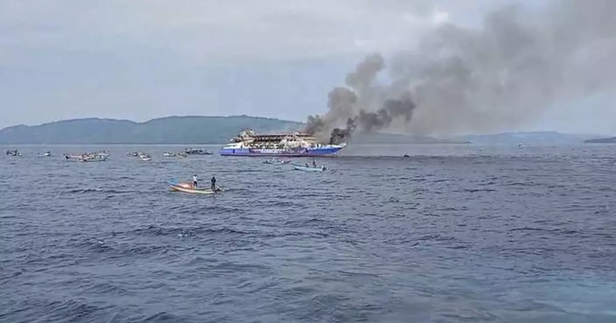 Number of people saved from burning Indonesian ferry rises to 575, rescuers say