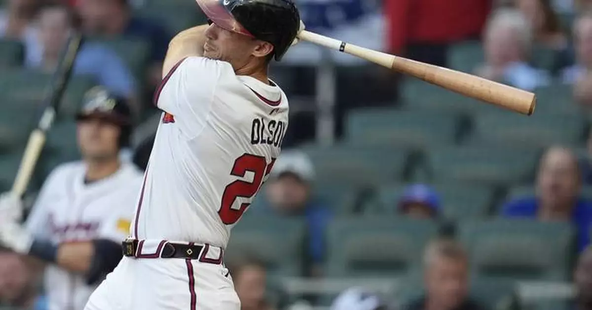 Olson's grand slam powers Braves' seven-run inning in 8-3 win over Angels