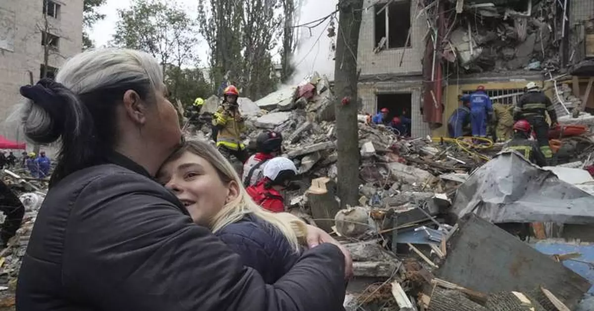 Photos of the latest Russian drone and missile attack in Kyiv