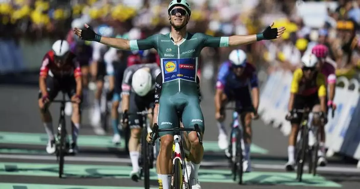 Tour de France: Jonathan Milan wins Stage 8 in a sprint finish