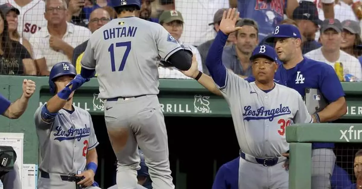 Dodgers beat Red Sox 5-2 as Hernandez homers, Ohtani's streak ends