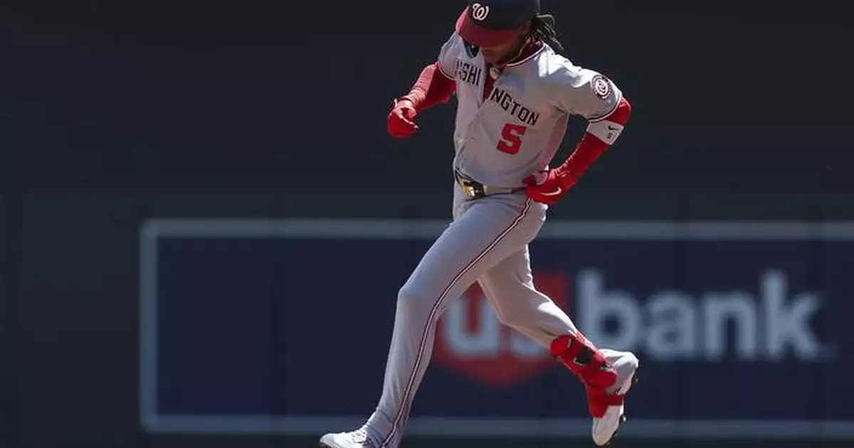 CJ Abrams hits a leadoff homer and steals 3 bases as the Nationals beat the Twins 7-2