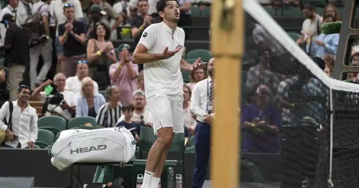 Wimbledon: Giovanni Mpetshi Perricard hits tournament-record 153 mph serve against Taylor Fritz