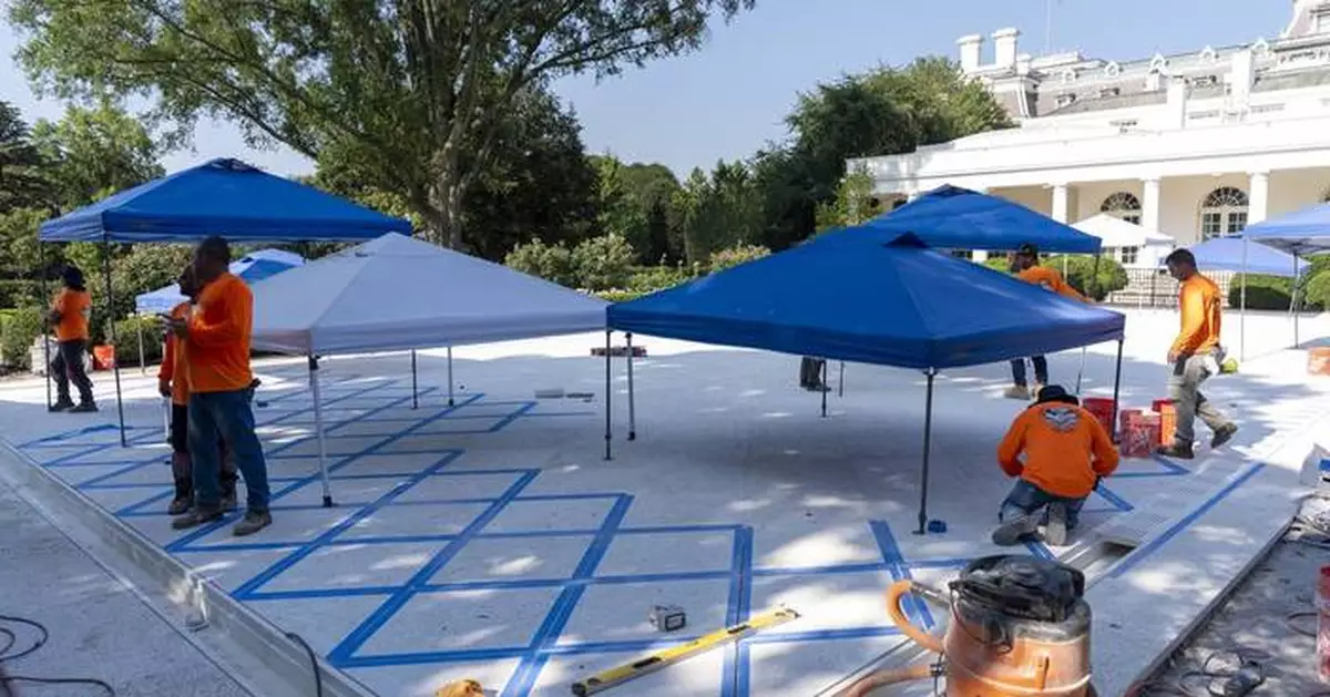AP PHOTOS: A look back at the White House Rose Garden as Trump's paved makeover nears completion