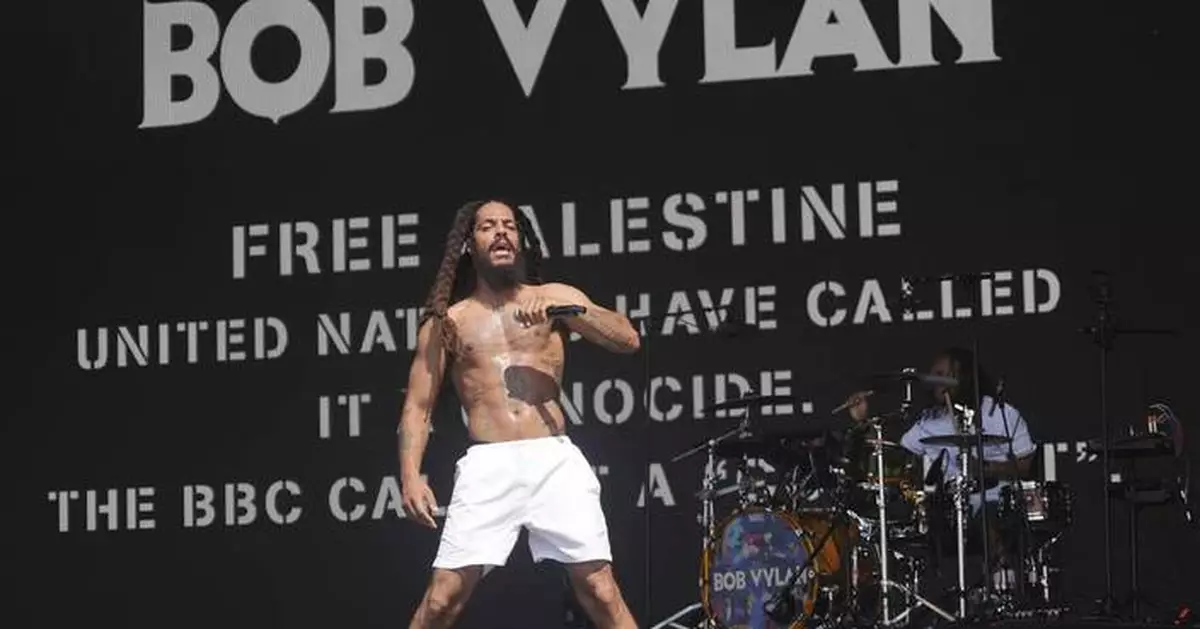 Rap-punk duo Bob Vylan says it's being targeted for speaking up about Gaza at Glastonbury