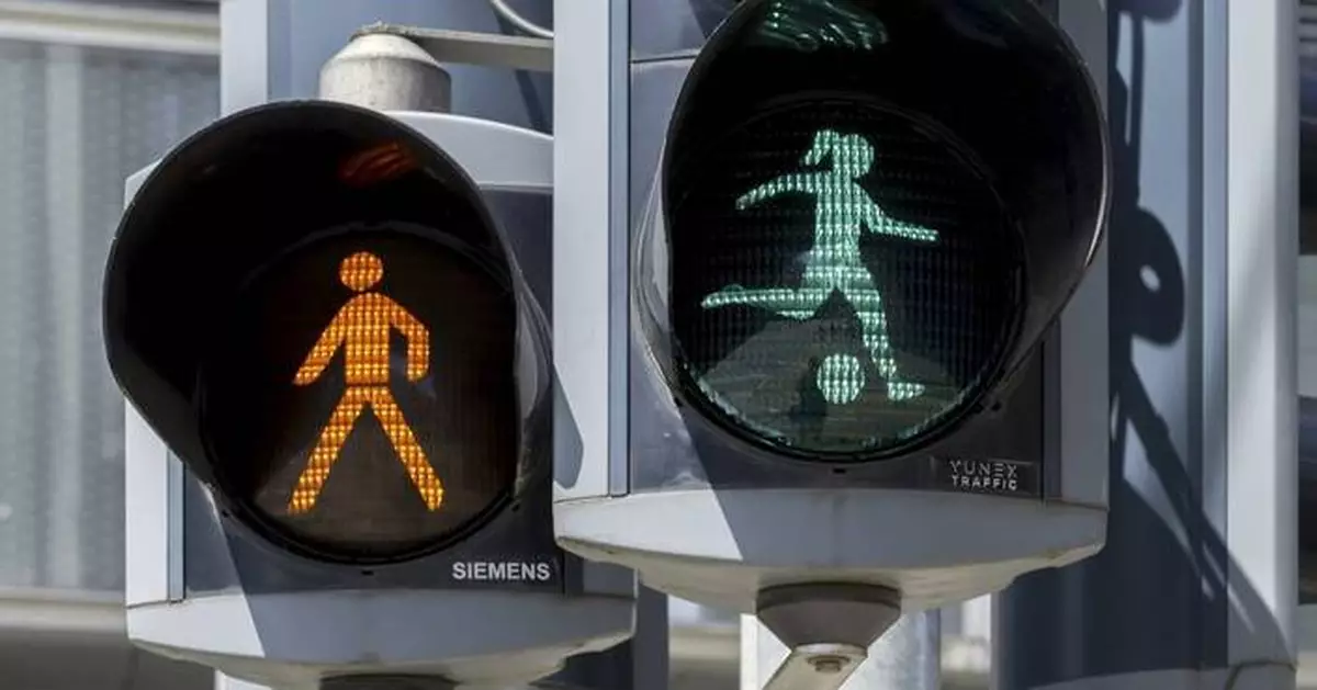 Little green man becomes little green woman with soccer ball for Euro 2025 in Switzerland