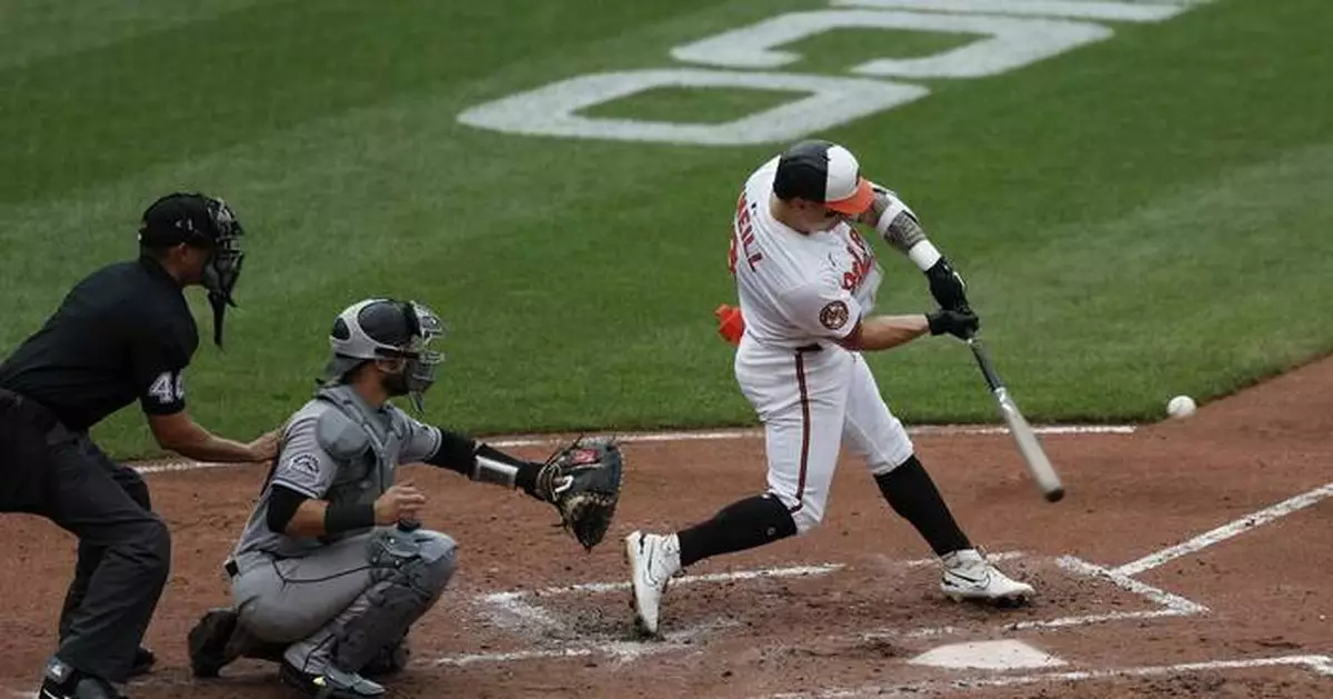 Tomoyuki Sugano throws 6 sharp innings, Tyler O'Neill homers again to help Orioles beat Rockies