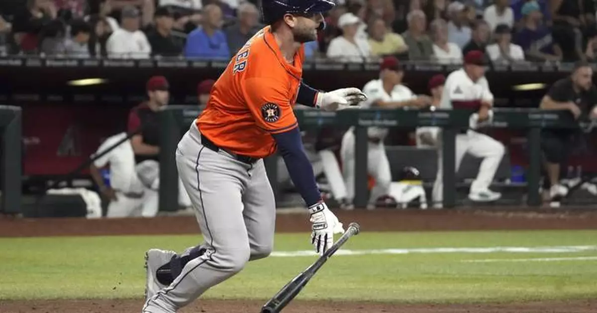 Walker’s clutch hit in the ninth lifts Astros over Diamondbacks for sweep