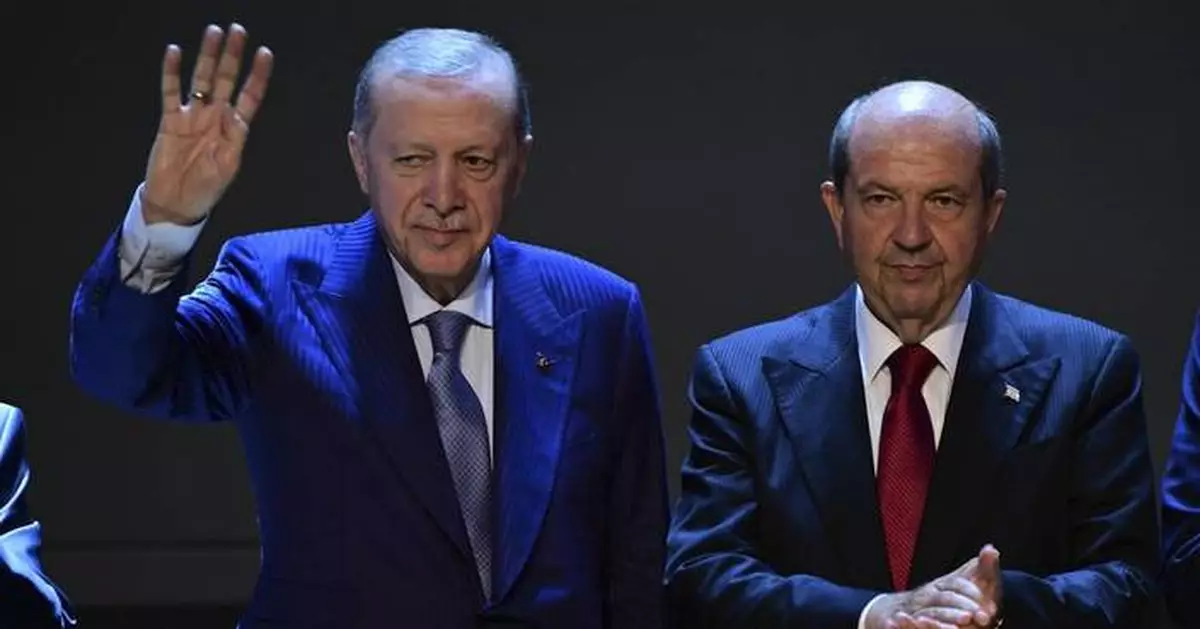 Turkey's president says his support for a two-state deal on ethnically split Cyprus is absolute