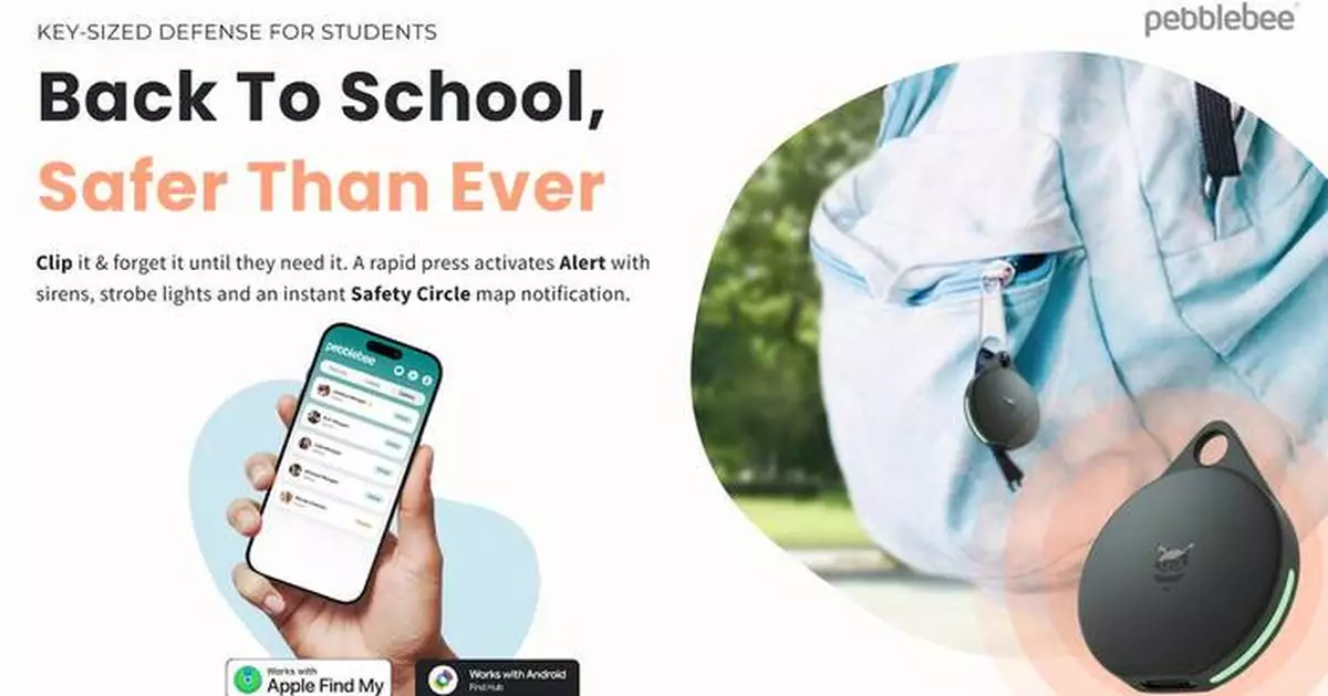 Meet Alert — Personal Safety Built Into Every Pebblebee Clip for Instant Protection Just in Time for Back to School