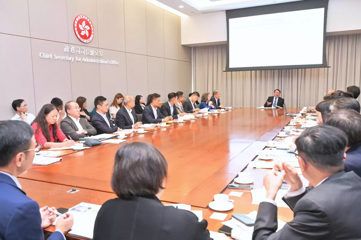 CS chairs meeting of steering committee on handling extreme weather Source: HKSAR Government Press Releases