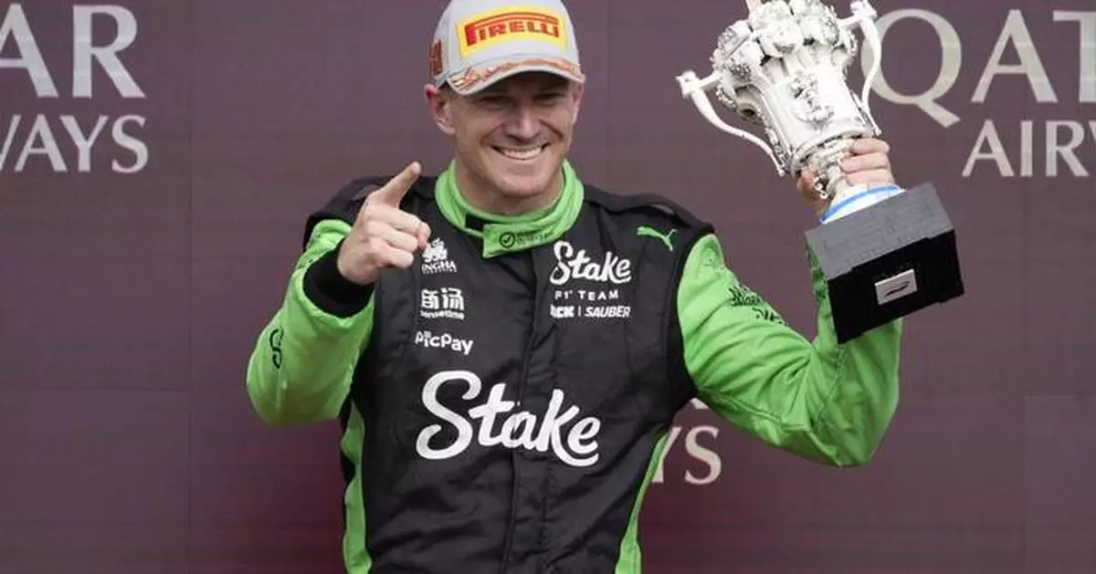 Hülkenberg's long wait ends with Lego trophy after first podium finish in his 239th F1 race