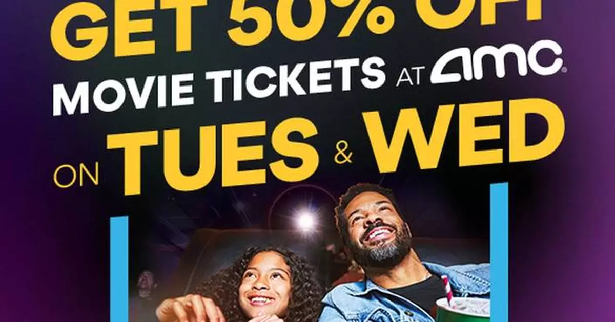 AMC Theatres® Expands Half-Price Deals for AMC Stubs Members: Beginning July 8, Discount Tuesdays Becomes 50% Off Tickets Tuesdays, Joining 50% Off Wednesdays – Small Popcorn &amp; Drink Combo Is Also 50% Off
