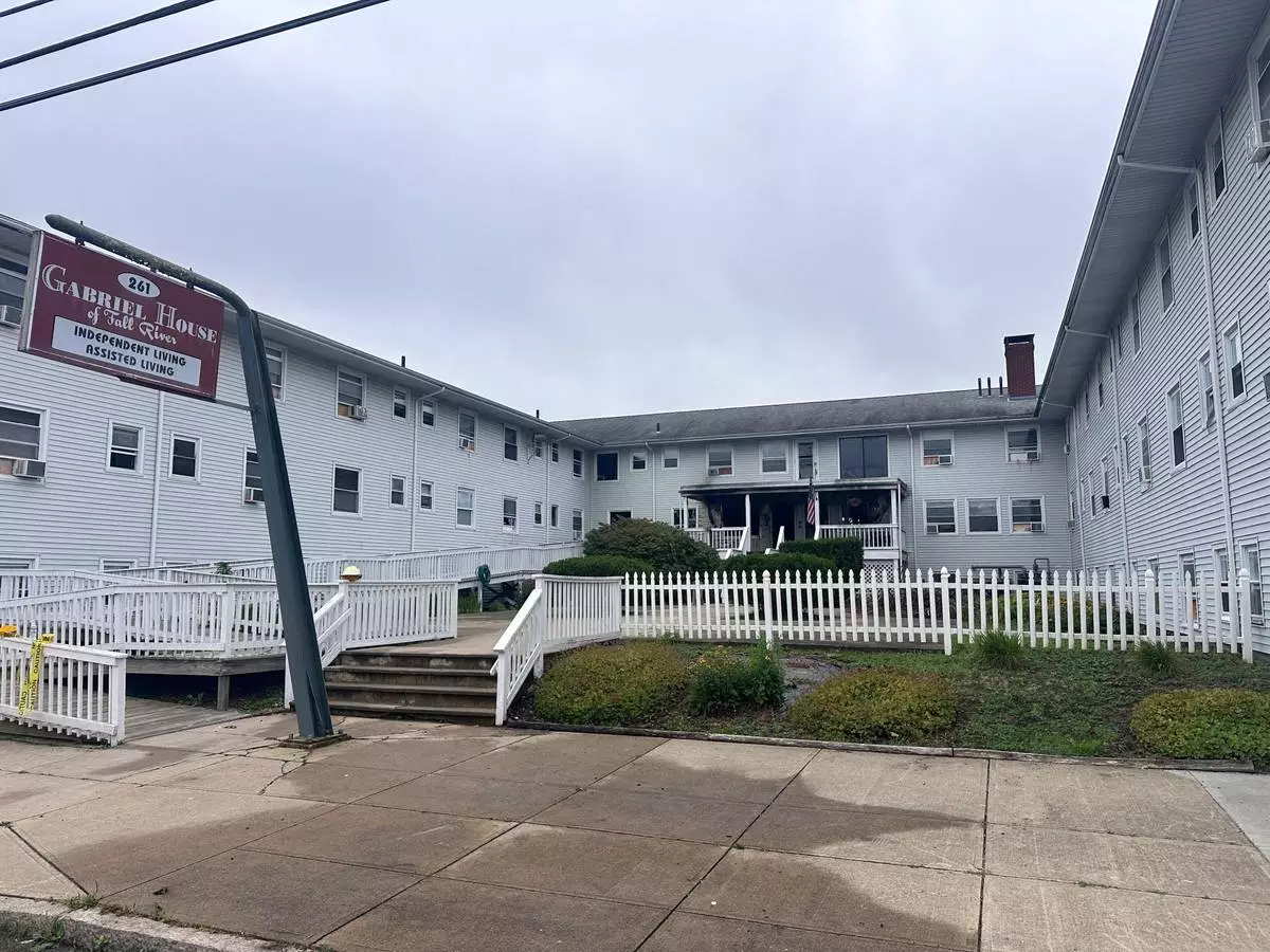 CORRECTS TO FALL RIVER NOT FALLS The Gabriel House assisted living facility is shown after a fire in Fall River, Mass., Monday, July 14, 2025. (AP Photo/Michael Casey)