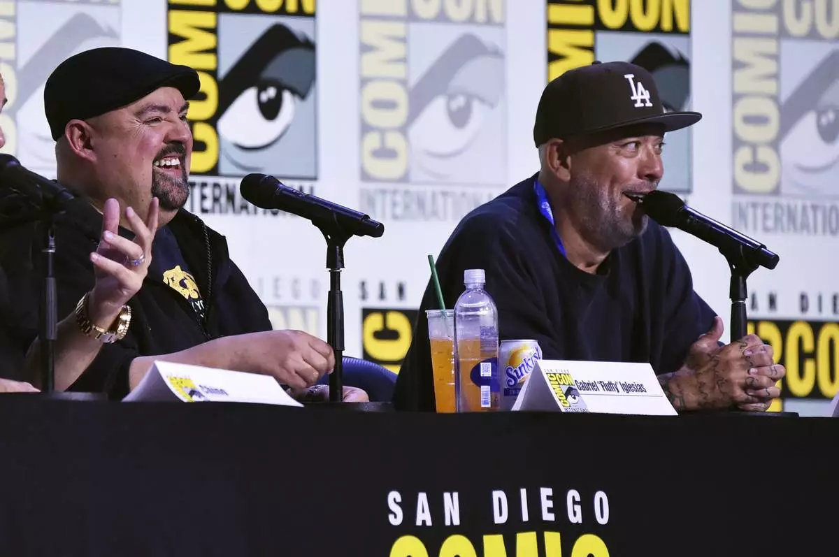 Gabriel "Fluffy" Iglesias, left, and Jo Koy attend a panel for Gabriel "Fluffy" Iglesias &amp; Jo Koy during Comic-Con International on Thursday, July 24, 2025, in San Diego. (Photo by Richard Shotwell/Invision/AP)