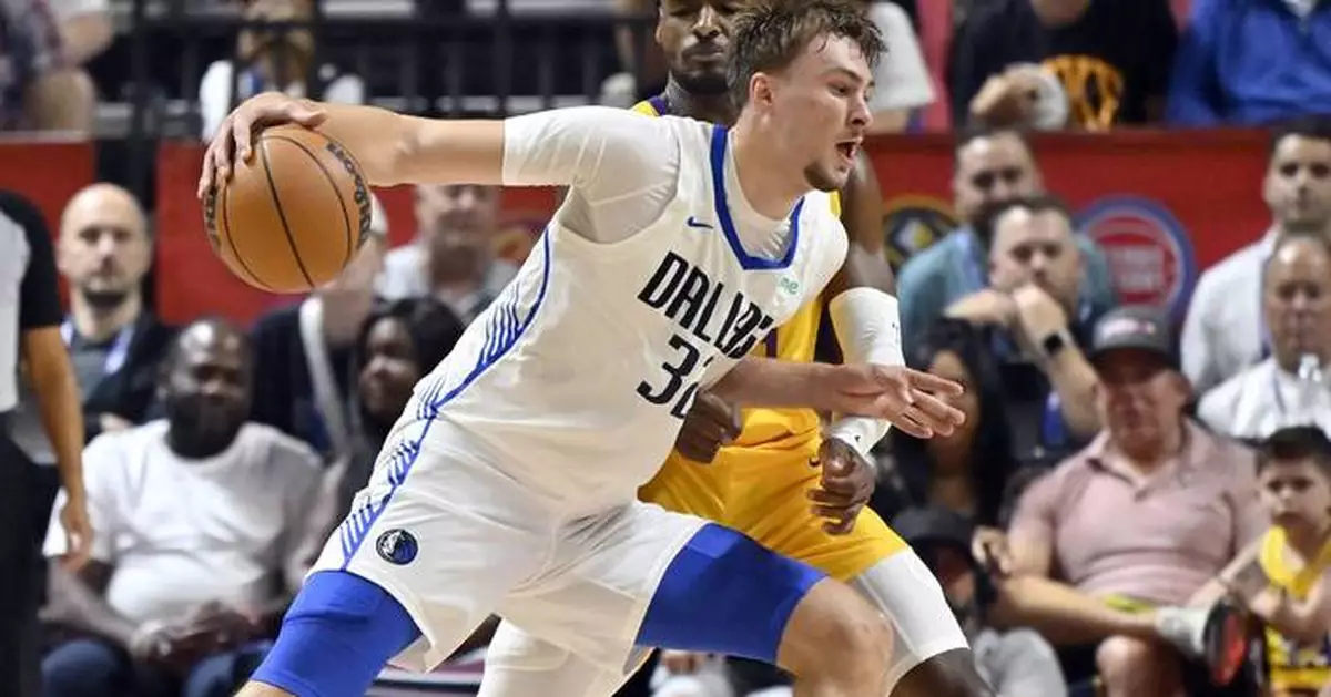 Mavericks rookie Cooper Flagg all business as he makes his professional debut at NBA Summer League