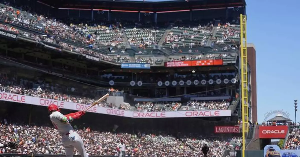 Harper's hitting, Luzardo's pitching key Phillies' 13-0 romp over Giants, keeping Verlander winless