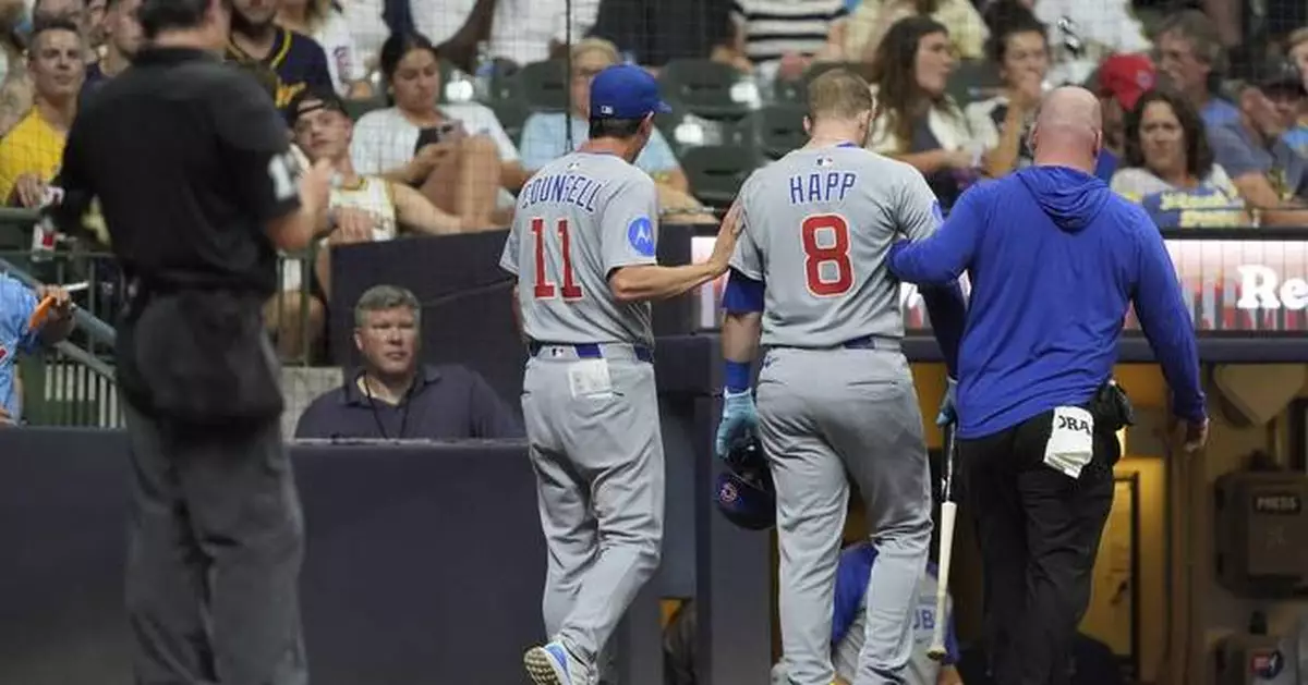 Cubs' Ian Happ says he won't need IL stint after fouling a ball off his shin