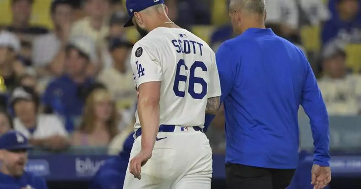 Dodgers' reliever Tanner Scott exits game with arm pain, MRI scheduled