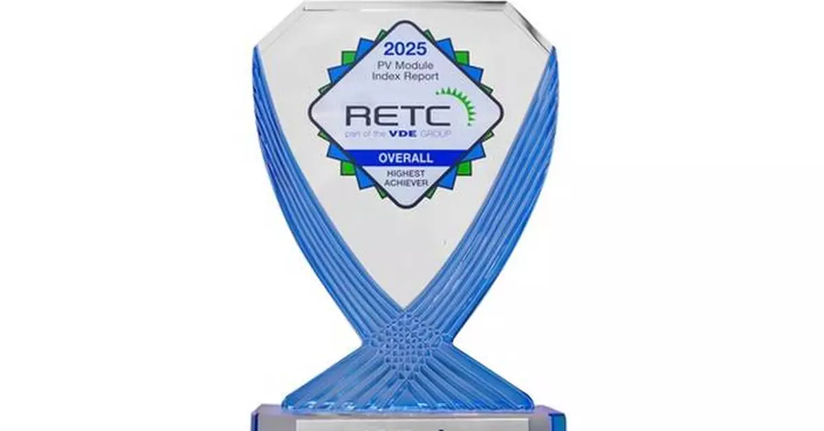 JA Solar Wins RETC "Overall Highest Achiever" Award for the Sixth Consecutive Year