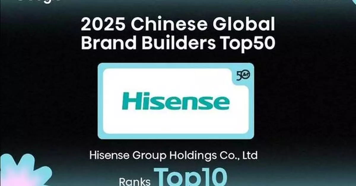 Hisense Ranks in Top 10 of Kantar BrandZ Chinese Global Brand Builders 2025 for Ninth Consecutive Year