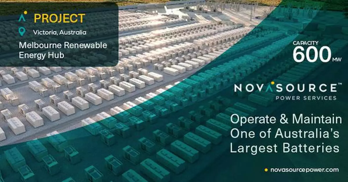NovaSource Power Services Named O&amp;M Partner for Landmark Melbourne Renewable Energy Hub in Australia