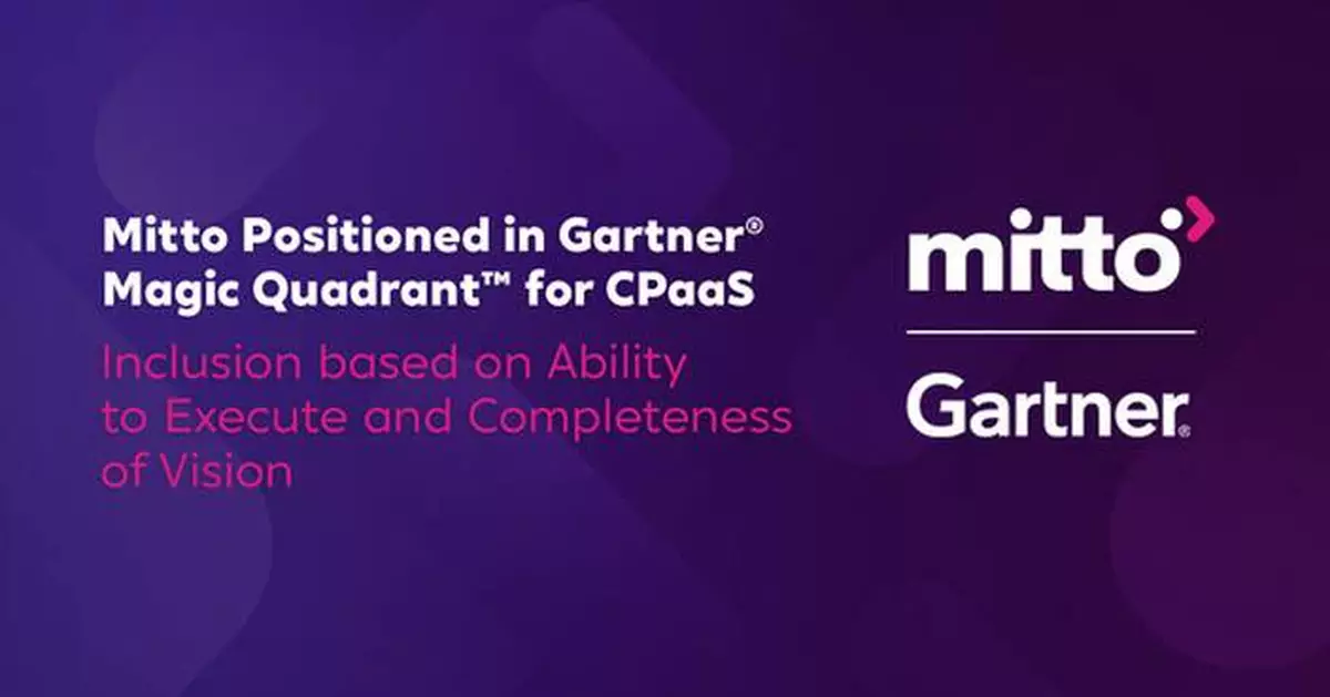 Mitto Recognized in the 2025 Gartner® Magic Quadrant™ for Communications Platform as a Service (CPaaS)