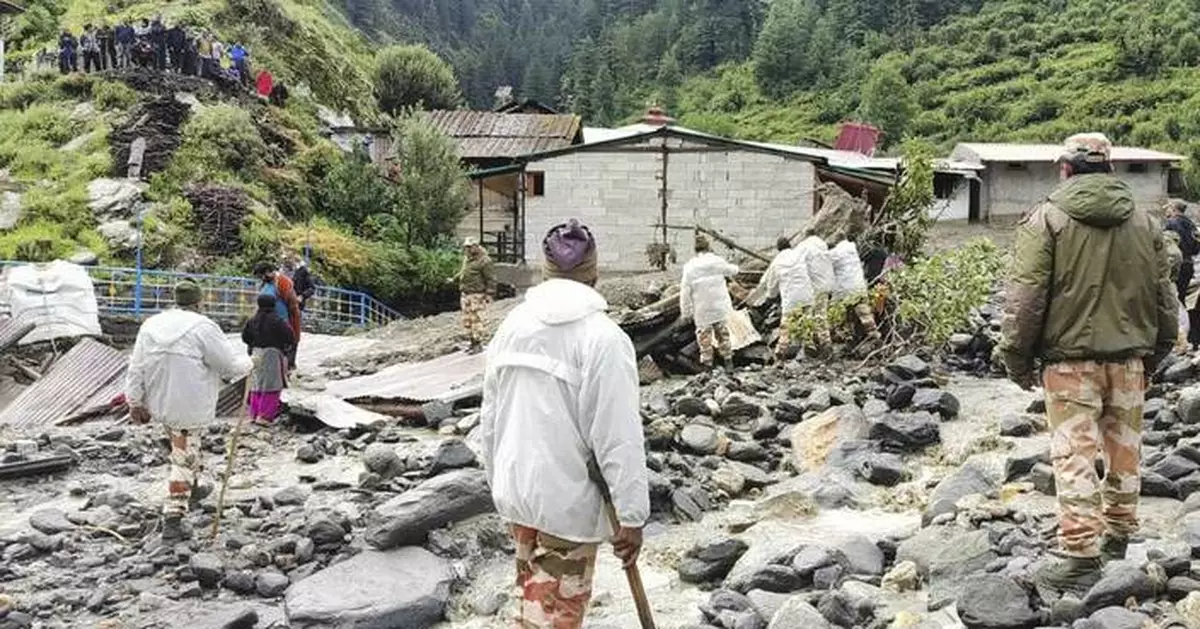 Rescuers search for dozens missing after deadly flash floods kill 4 in northern India