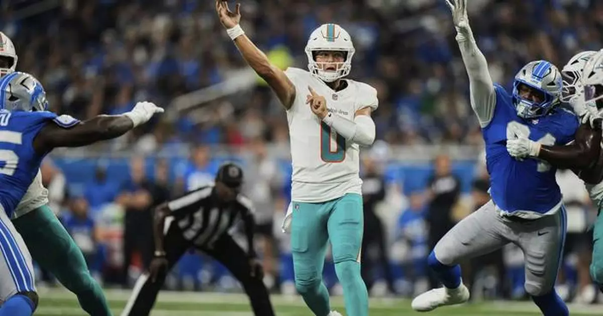 Zach Wilson and Quinn Ewers lead Dolphins to 24-17 preseason win over Lions